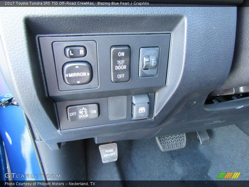 Blazing Blue Pearl / Graphite 2017 Toyota Tundra SR5 TSS Off-Road CrewMax