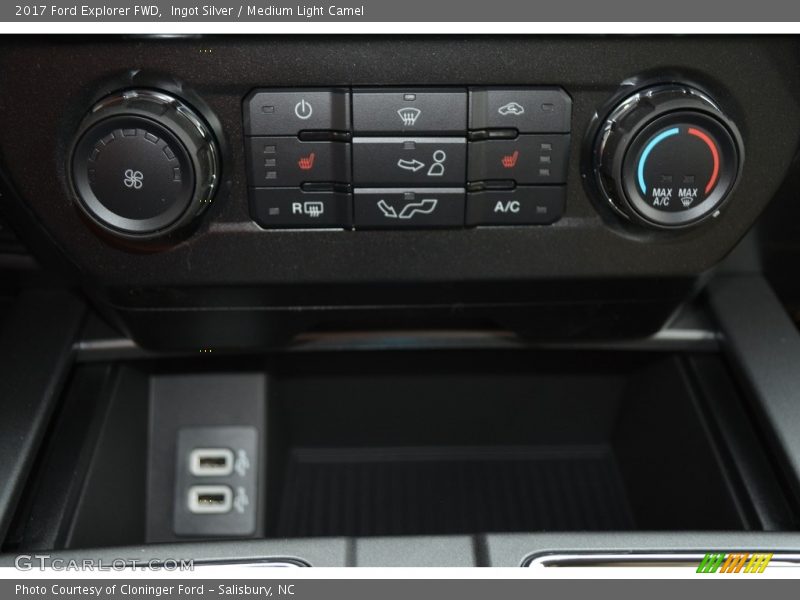 Ingot Silver / Medium Light Camel 2017 Ford Explorer FWD