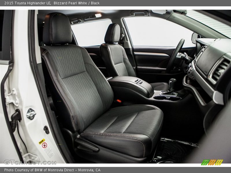 Blizzard Pearl White / Black 2015 Toyota Highlander LE