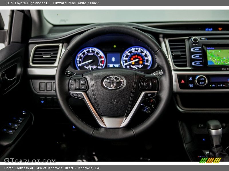 Blizzard Pearl White / Black 2015 Toyota Highlander LE
