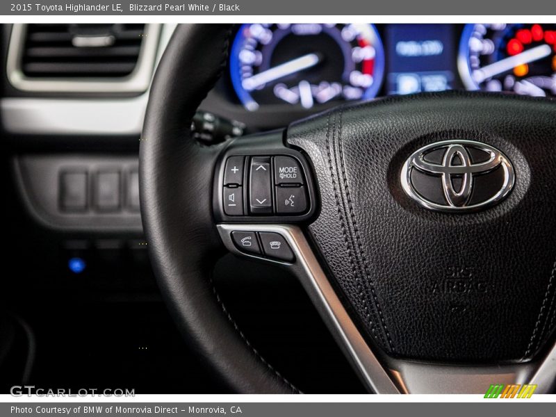 Blizzard Pearl White / Black 2015 Toyota Highlander LE