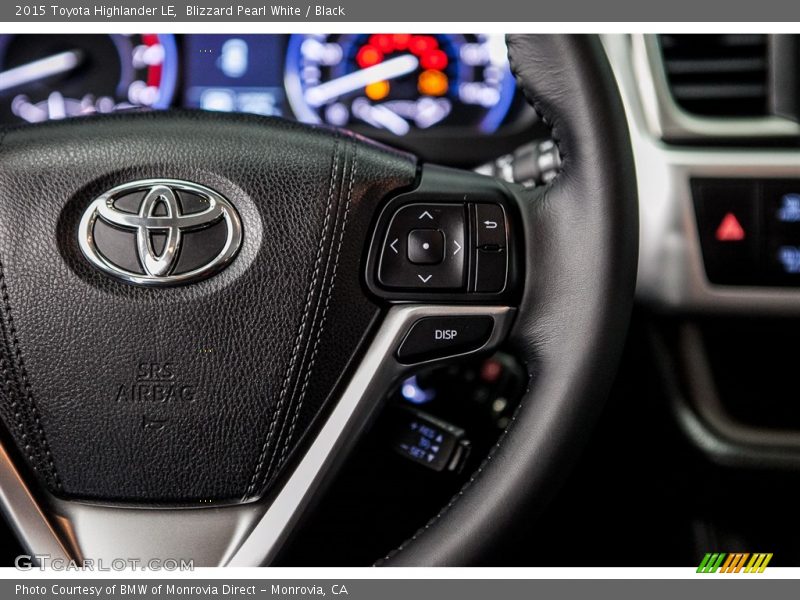 Blizzard Pearl White / Black 2015 Toyota Highlander LE