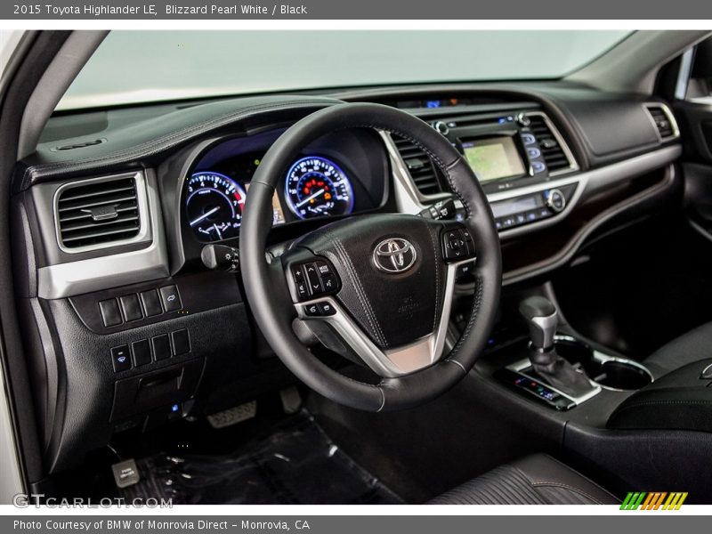 Blizzard Pearl White / Black 2015 Toyota Highlander LE