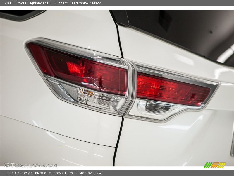 Blizzard Pearl White / Black 2015 Toyota Highlander LE