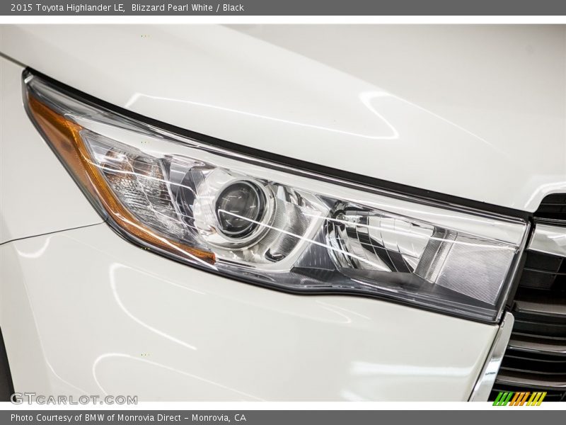 Blizzard Pearl White / Black 2015 Toyota Highlander LE