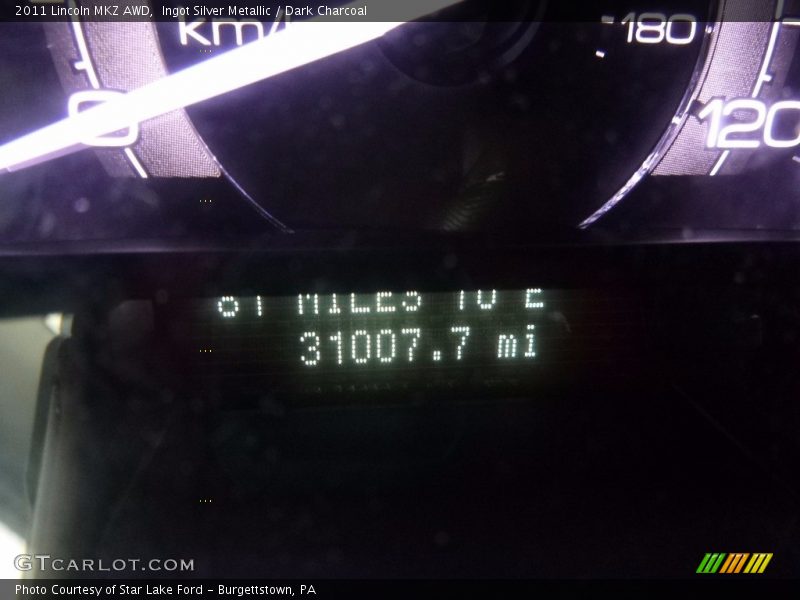 Ingot Silver Metallic / Dark Charcoal 2011 Lincoln MKZ AWD