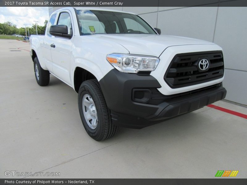 Super White / Cement Gray 2017 Toyota Tacoma SR Access Cab