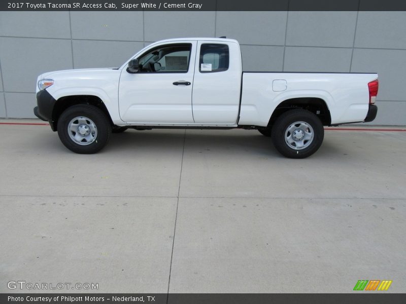 Super White / Cement Gray 2017 Toyota Tacoma SR Access Cab