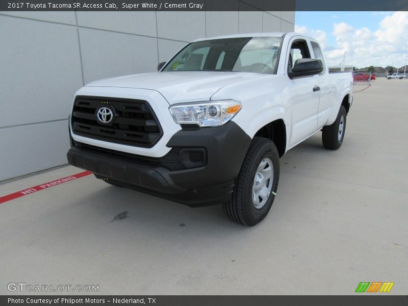 Super White / Cement Gray 2017 Toyota Tacoma SR Access Cab