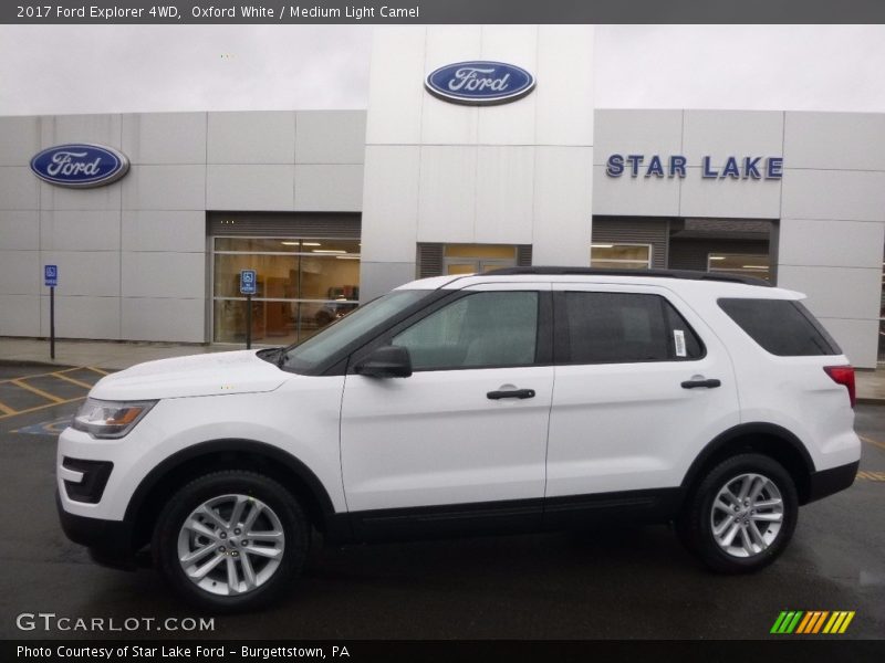 Oxford White / Medium Light Camel 2017 Ford Explorer 4WD