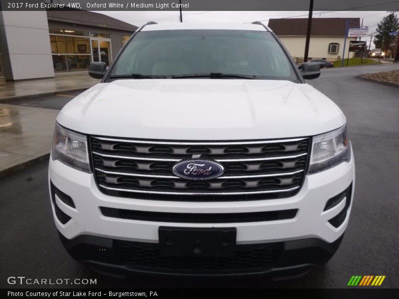 Oxford White / Medium Light Camel 2017 Ford Explorer 4WD