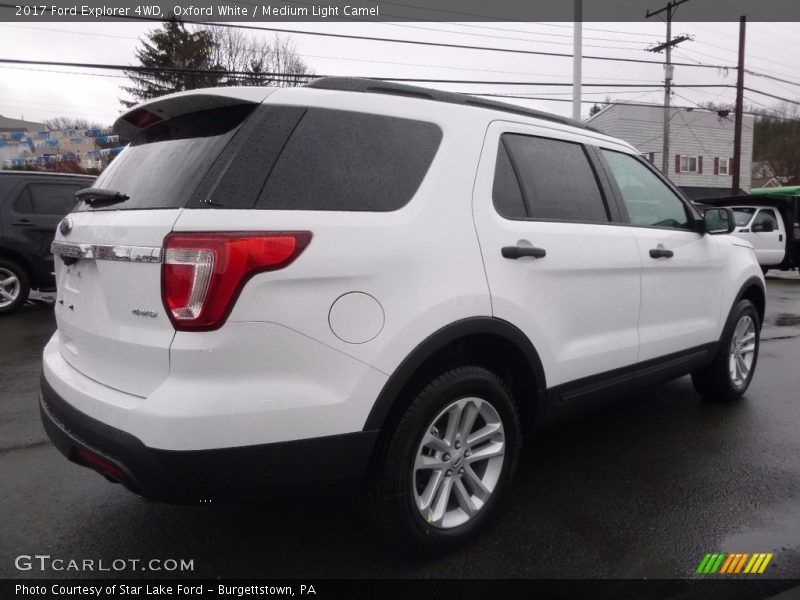 Oxford White / Medium Light Camel 2017 Ford Explorer 4WD