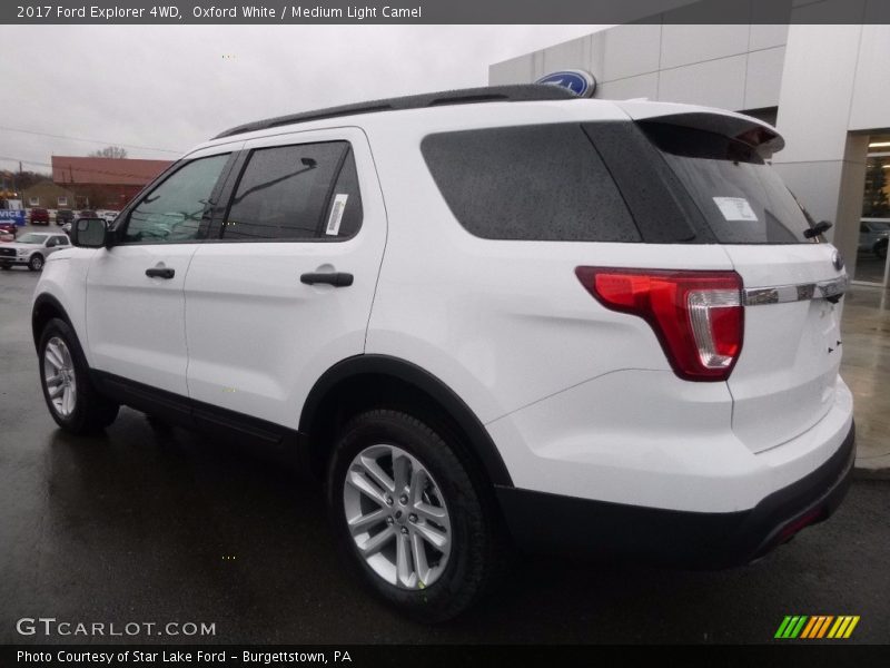 Oxford White / Medium Light Camel 2017 Ford Explorer 4WD