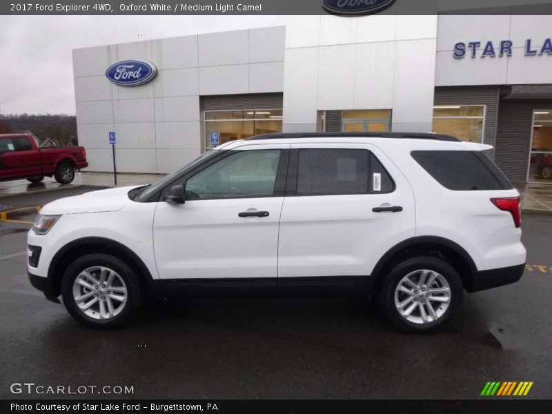 Oxford White / Medium Light Camel 2017 Ford Explorer 4WD