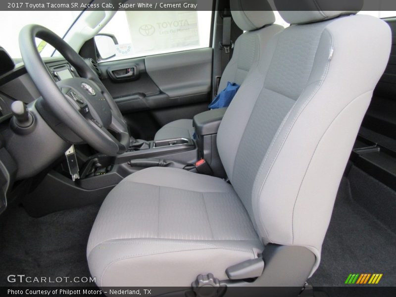  2017 Tacoma SR Access Cab Cement Gray Interior