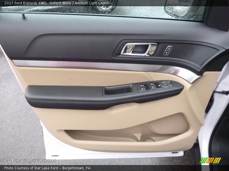 Oxford White / Medium Light Camel 2017 Ford Explorer 4WD