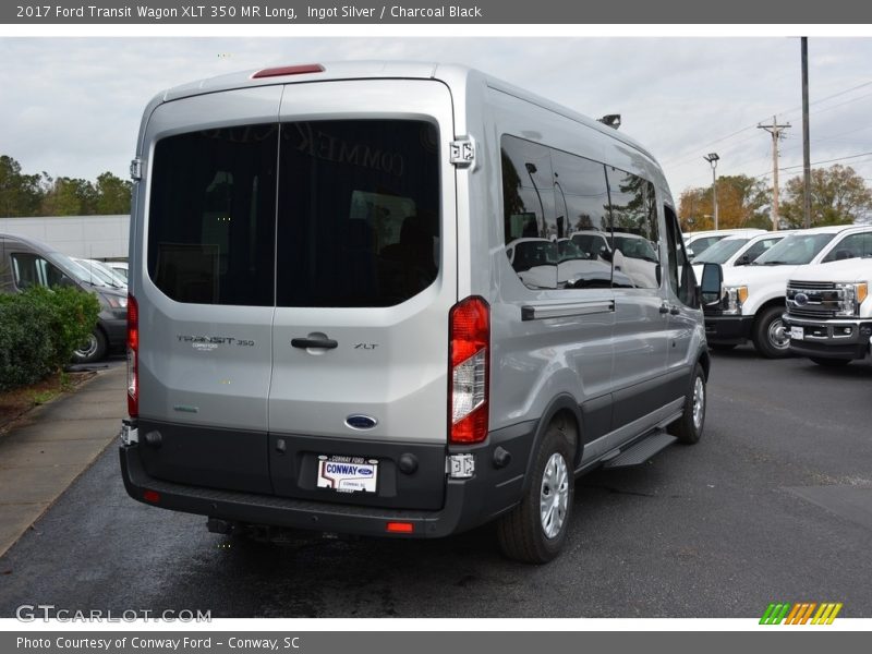 Ingot Silver / Charcoal Black 2017 Ford Transit Wagon XLT 350 MR Long