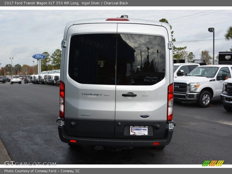 Ingot Silver / Charcoal Black 2017 Ford Transit Wagon XLT 350 MR Long