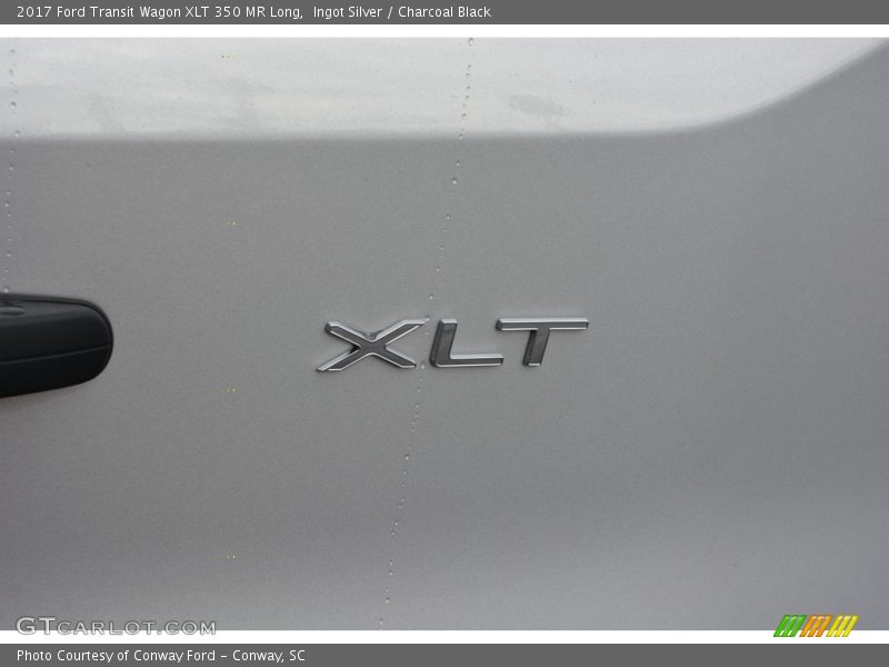 Ingot Silver / Charcoal Black 2017 Ford Transit Wagon XLT 350 MR Long