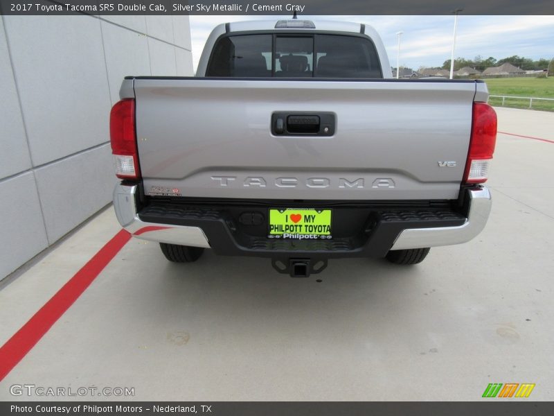 Silver Sky Metallic / Cement Gray 2017 Toyota Tacoma SR5 Double Cab