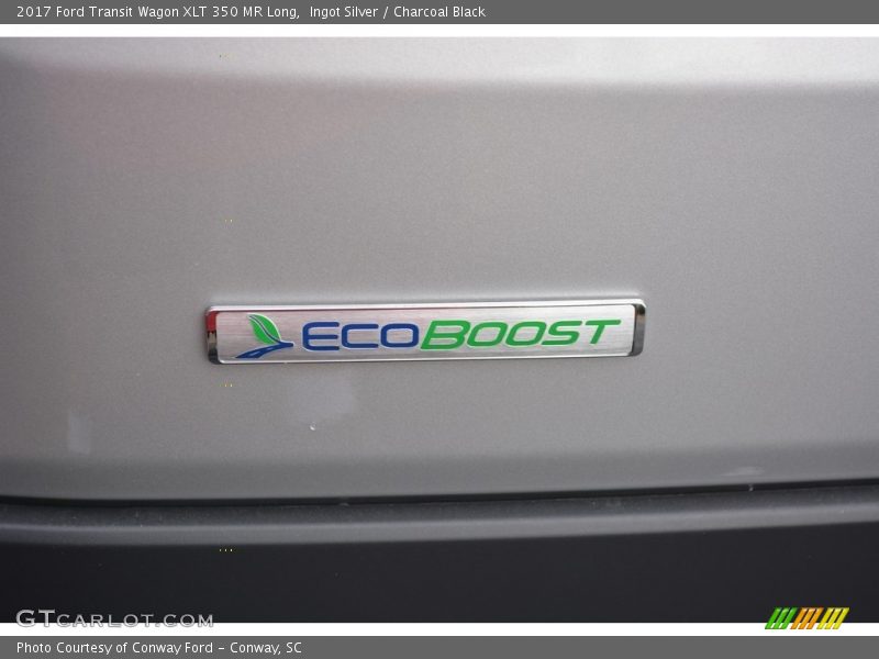 Ingot Silver / Charcoal Black 2017 Ford Transit Wagon XLT 350 MR Long