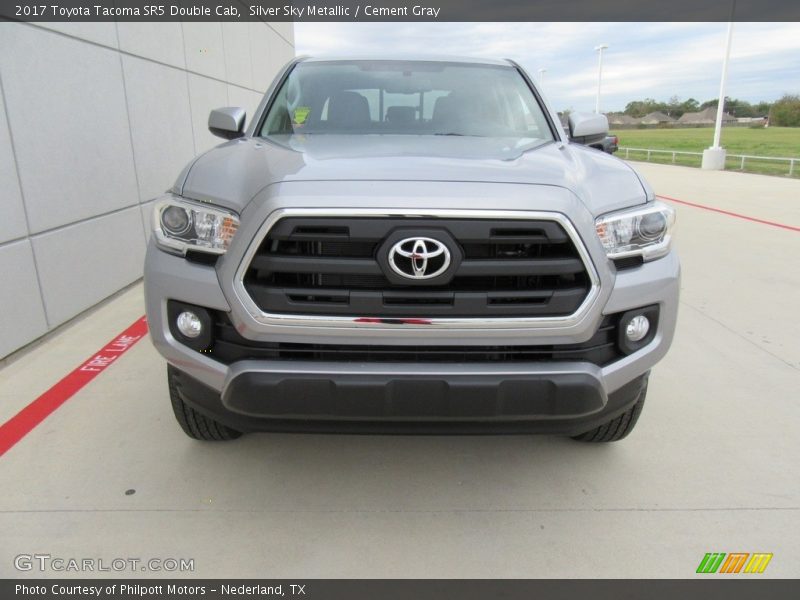 Silver Sky Metallic / Cement Gray 2017 Toyota Tacoma SR5 Double Cab