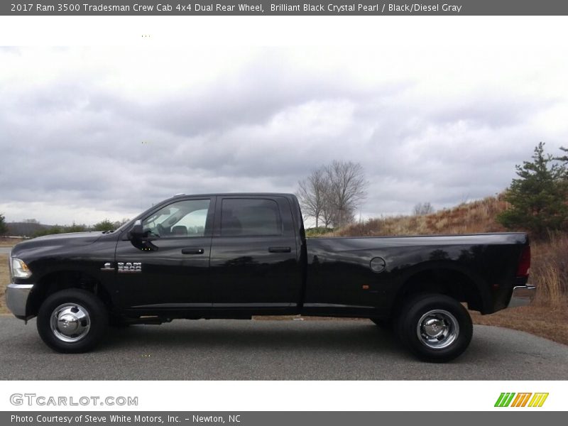 Brilliant Black Crystal Pearl / Black/Diesel Gray 2017 Ram 3500 Tradesman Crew Cab 4x4 Dual Rear Wheel