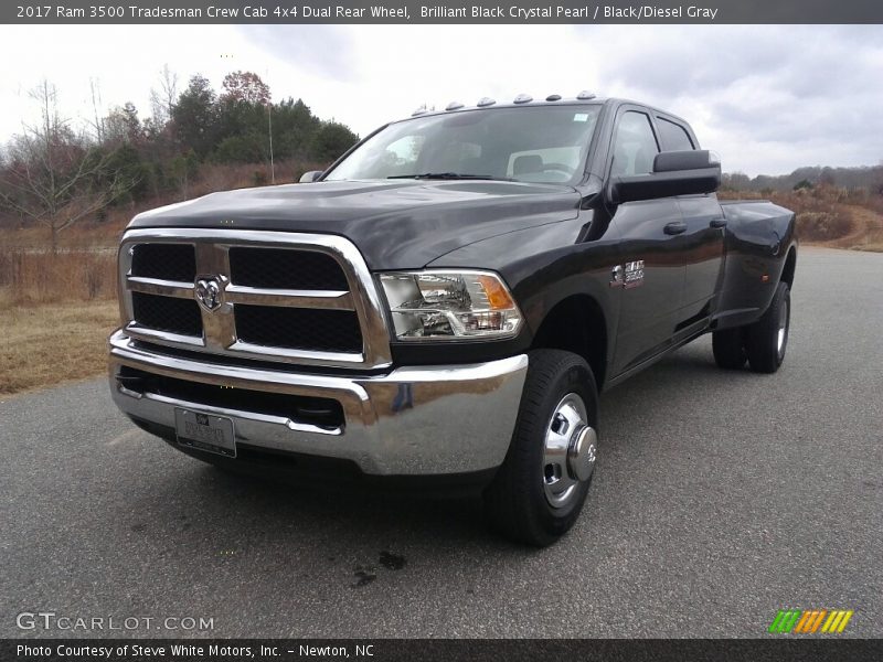 Brilliant Black Crystal Pearl / Black/Diesel Gray 2017 Ram 3500 Tradesman Crew Cab 4x4 Dual Rear Wheel