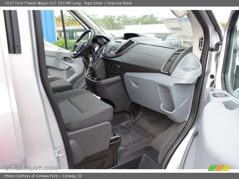 Ingot Silver / Charcoal Black 2017 Ford Transit Wagon XLT 350 MR Long
