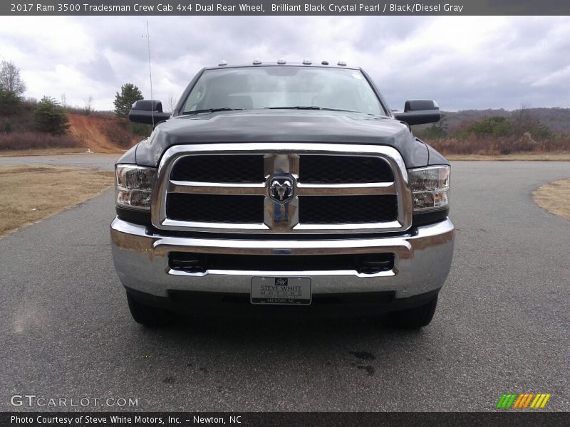 Brilliant Black Crystal Pearl / Black/Diesel Gray 2017 Ram 3500 Tradesman Crew Cab 4x4 Dual Rear Wheel