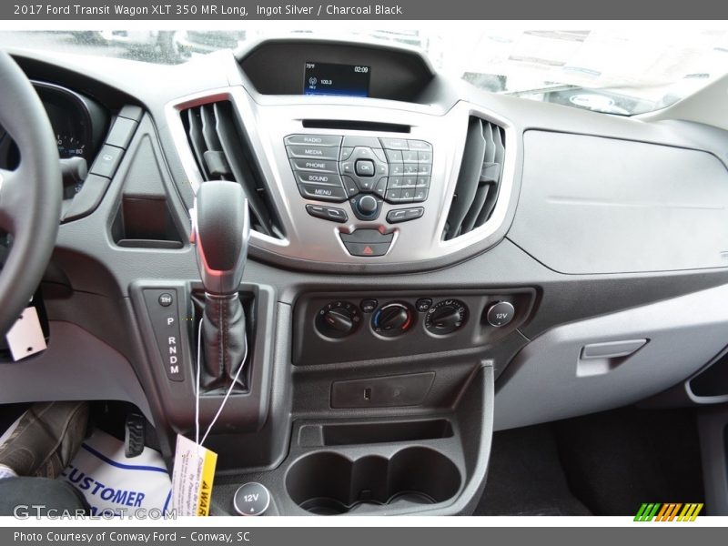 Ingot Silver / Charcoal Black 2017 Ford Transit Wagon XLT 350 MR Long
