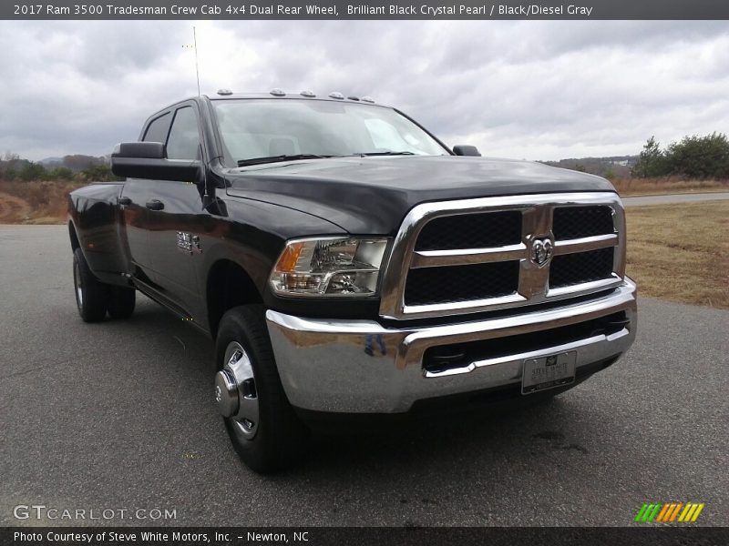 Brilliant Black Crystal Pearl / Black/Diesel Gray 2017 Ram 3500 Tradesman Crew Cab 4x4 Dual Rear Wheel