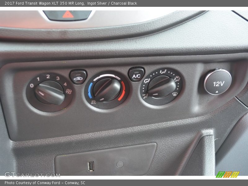 Ingot Silver / Charcoal Black 2017 Ford Transit Wagon XLT 350 MR Long