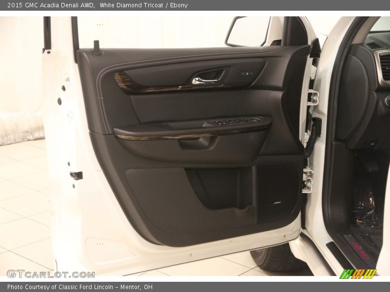 White Diamond Tricoat / Ebony 2015 GMC Acadia Denali AWD