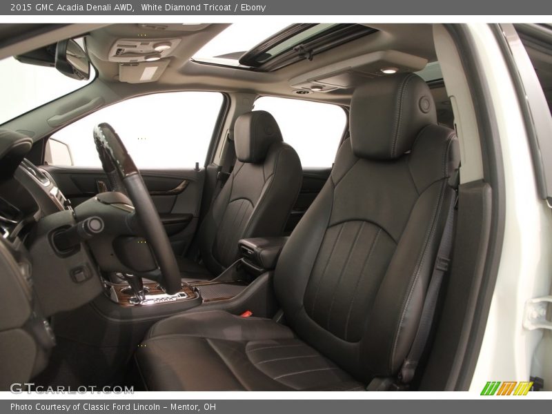 White Diamond Tricoat / Ebony 2015 GMC Acadia Denali AWD