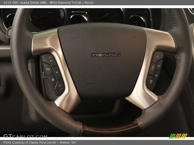 White Diamond Tricoat / Ebony 2015 GMC Acadia Denali AWD