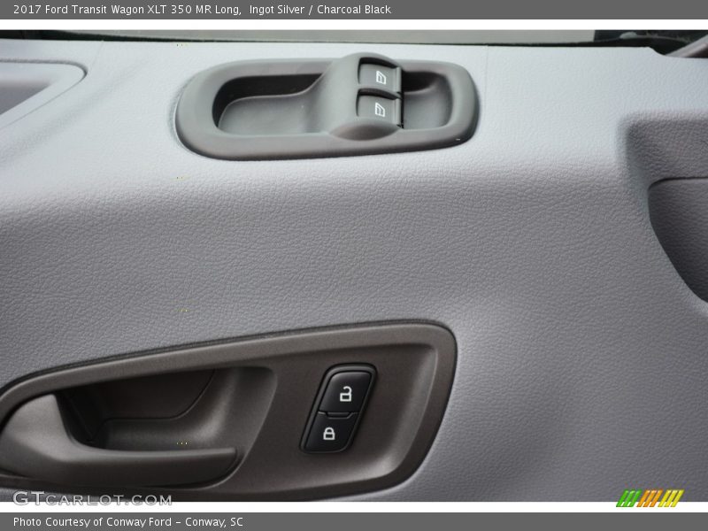 Ingot Silver / Charcoal Black 2017 Ford Transit Wagon XLT 350 MR Long