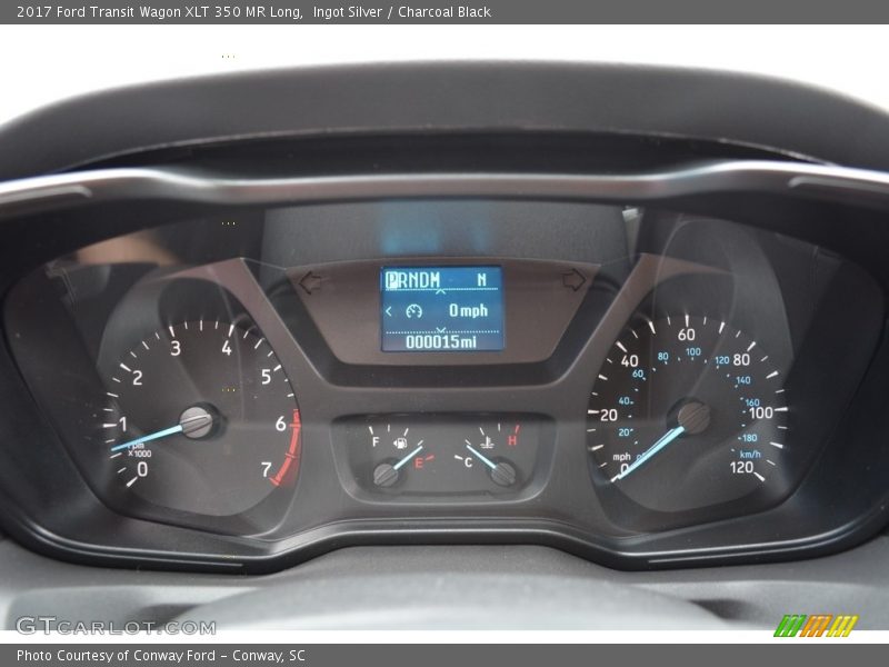 Ingot Silver / Charcoal Black 2017 Ford Transit Wagon XLT 350 MR Long