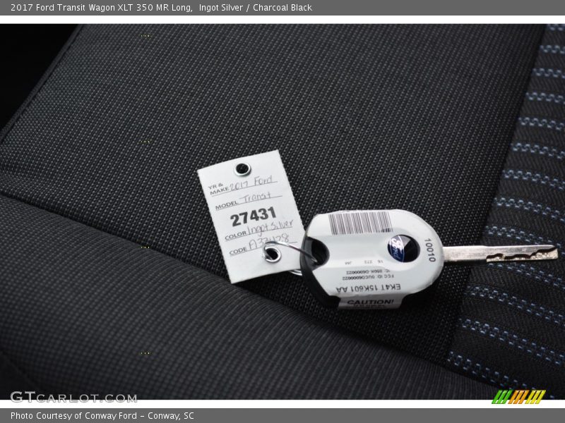 Ingot Silver / Charcoal Black 2017 Ford Transit Wagon XLT 350 MR Long