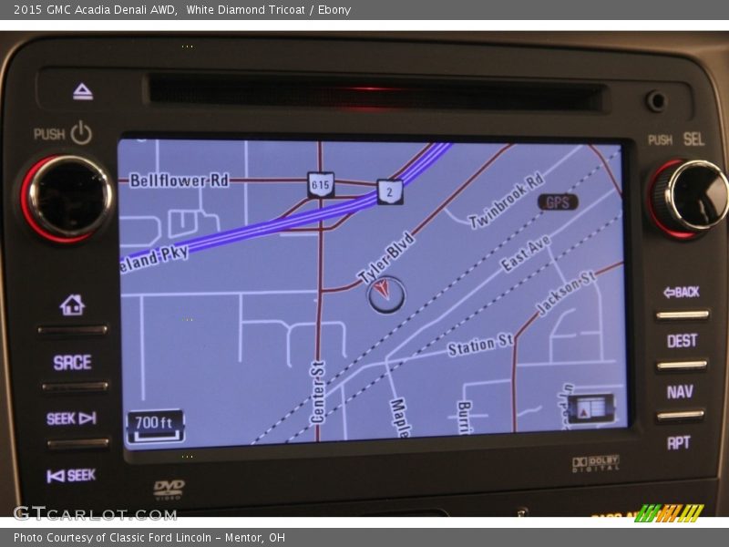 White Diamond Tricoat / Ebony 2015 GMC Acadia Denali AWD