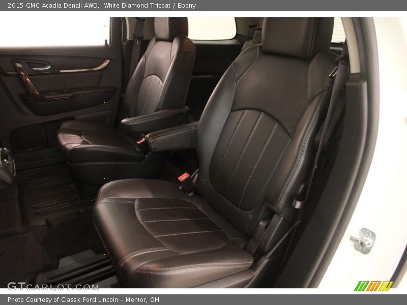 White Diamond Tricoat / Ebony 2015 GMC Acadia Denali AWD