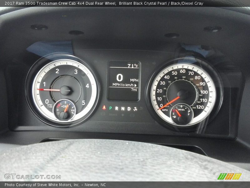 Brilliant Black Crystal Pearl / Black/Diesel Gray 2017 Ram 3500 Tradesman Crew Cab 4x4 Dual Rear Wheel