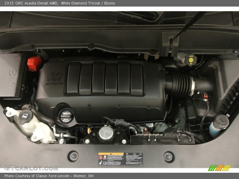 White Diamond Tricoat / Ebony 2015 GMC Acadia Denali AWD