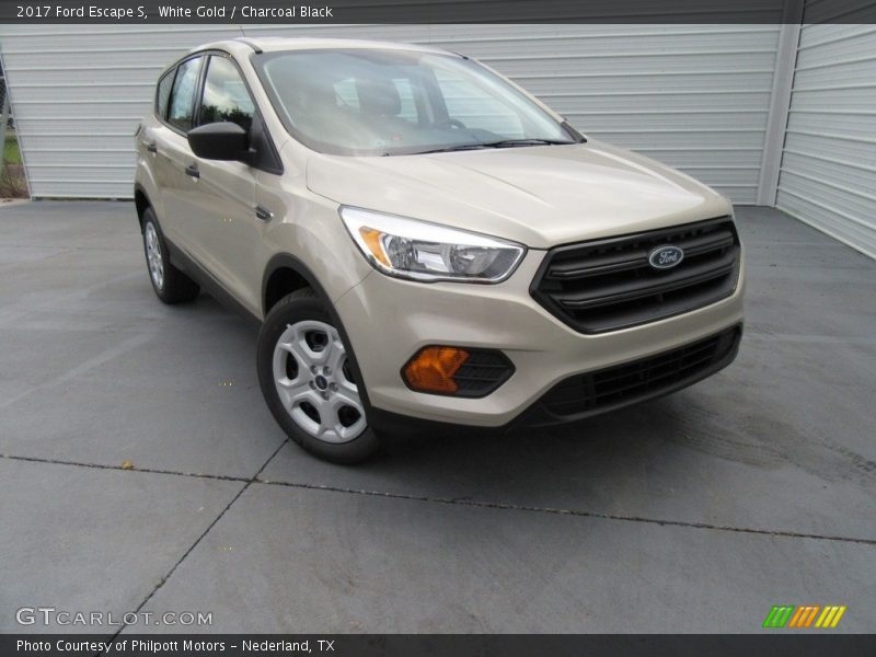 White Gold / Charcoal Black 2017 Ford Escape S