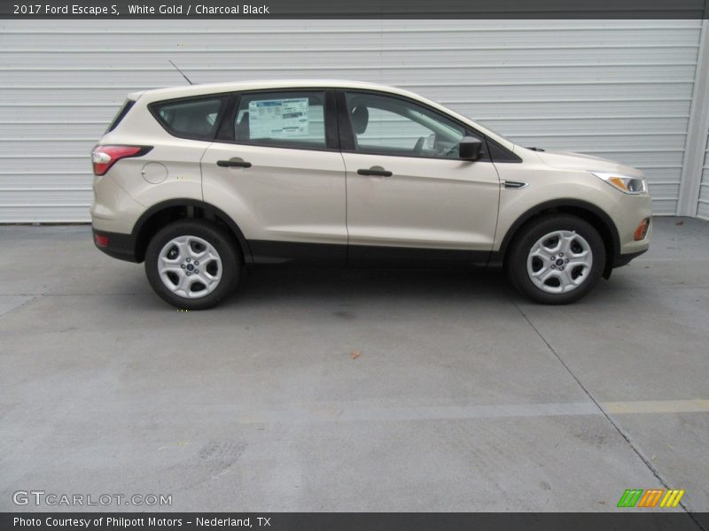 White Gold / Charcoal Black 2017 Ford Escape S