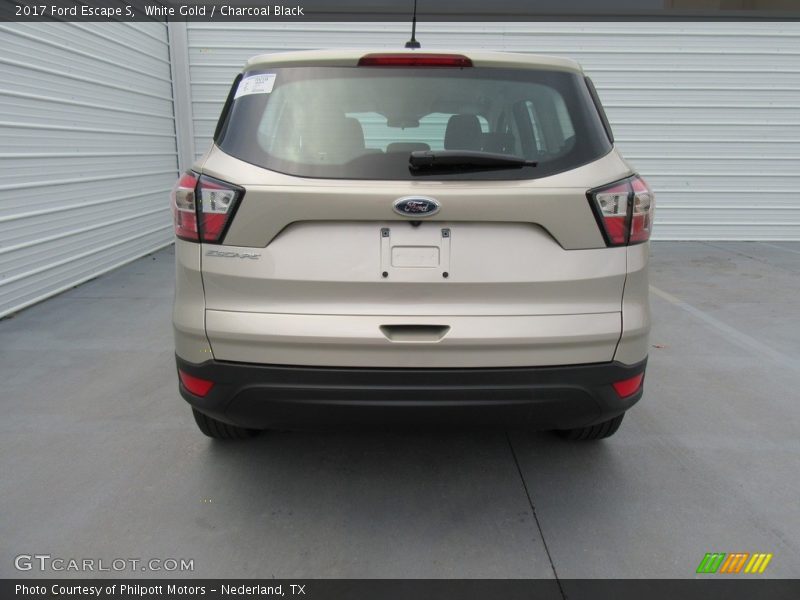 White Gold / Charcoal Black 2017 Ford Escape S
