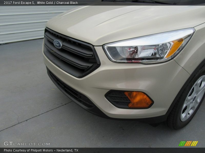 White Gold / Charcoal Black 2017 Ford Escape S