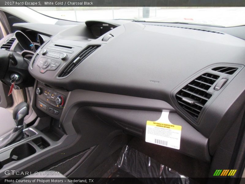 White Gold / Charcoal Black 2017 Ford Escape S