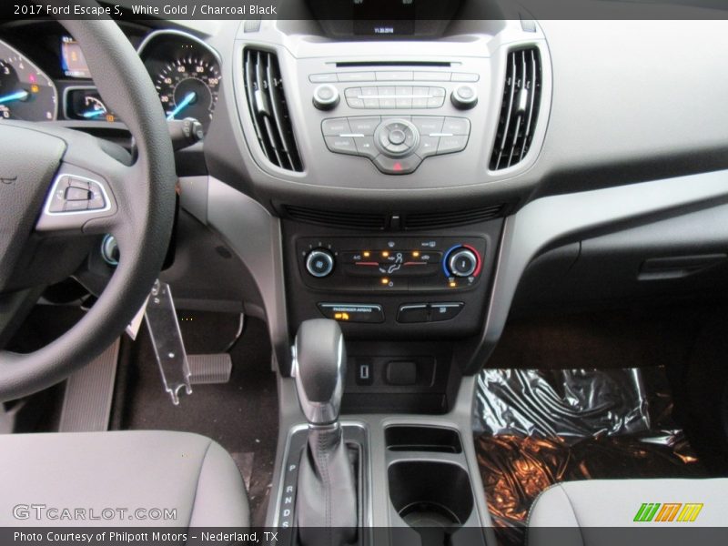 White Gold / Charcoal Black 2017 Ford Escape S
