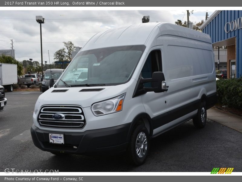 Oxford White / Charcoal Black 2017 Ford Transit Van 350 HR Long